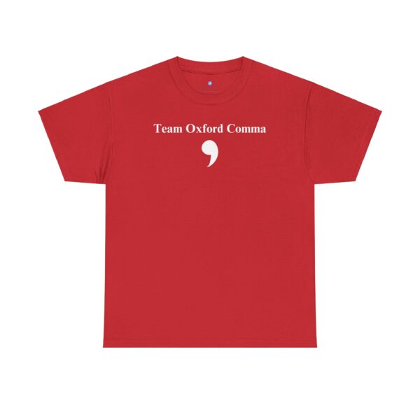 Team Oxford Comma Unisex Heavy Cotton Tee - Image 49