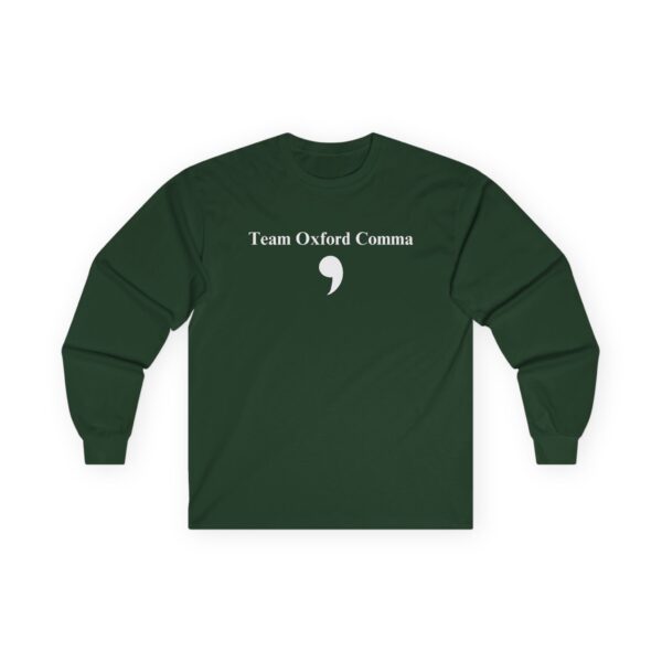 Team Oxford Comma Unisex Ultra Cotton Long Sleeve Tee - Image 5