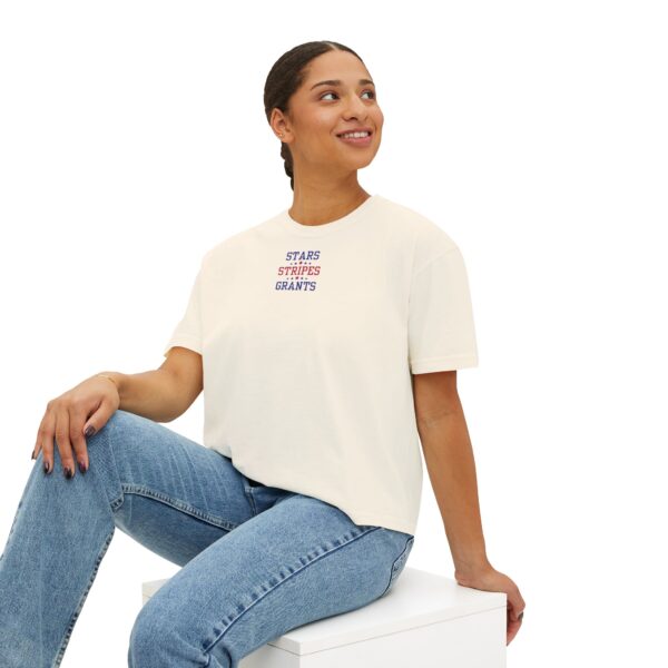 Stars, Stripes, Grants Women's Boxy Tee - Image 5