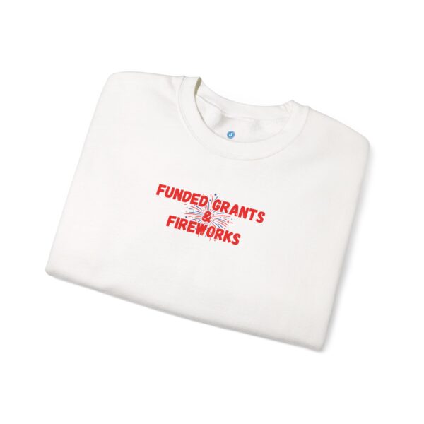 Funded Grants & Fireworks Unisex Heavy Blend™ Crewneck Sweatshirt - Image 4