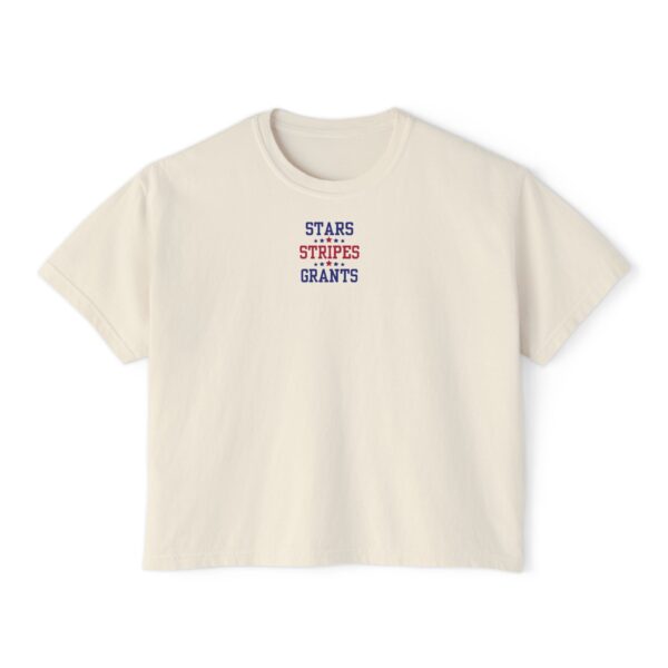 Stars, Stripes, Grants Women's Boxy Tee - Image 2