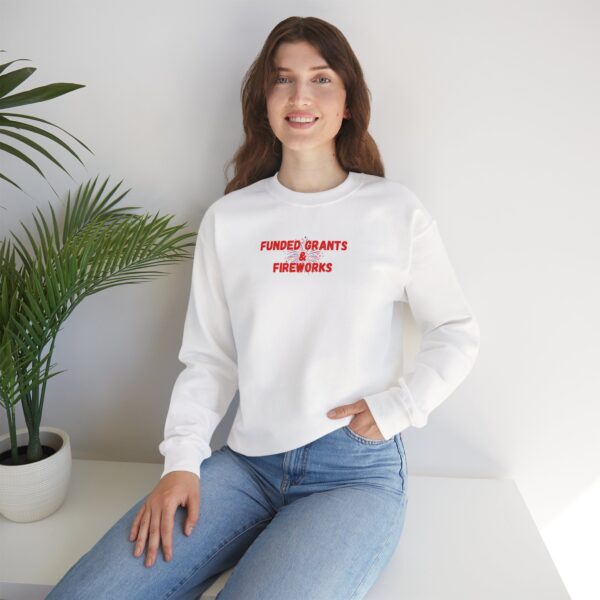 Funded Grants & Fireworks Unisex Heavy Blend™ Crewneck Sweatshirt