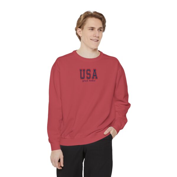 USA Grant Writer Unisex Garment-Dyed Sweatshirt - Image 53