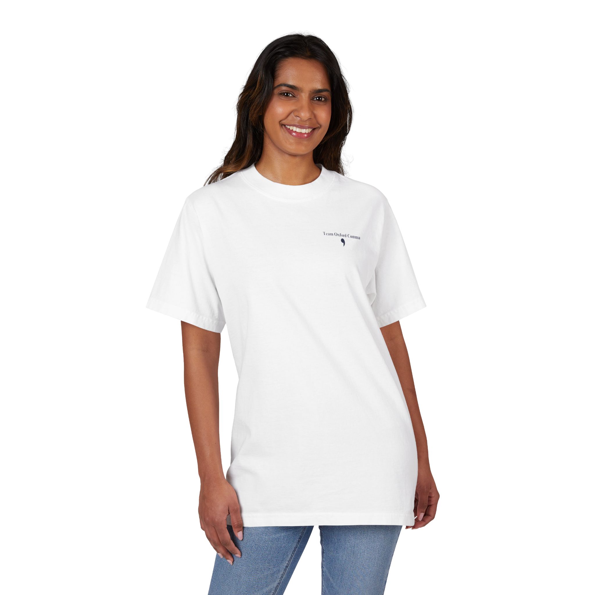 Unisex Team Oxford Comma Garment-Dyed Drop-Shoulder T-Shirt - Image 10
