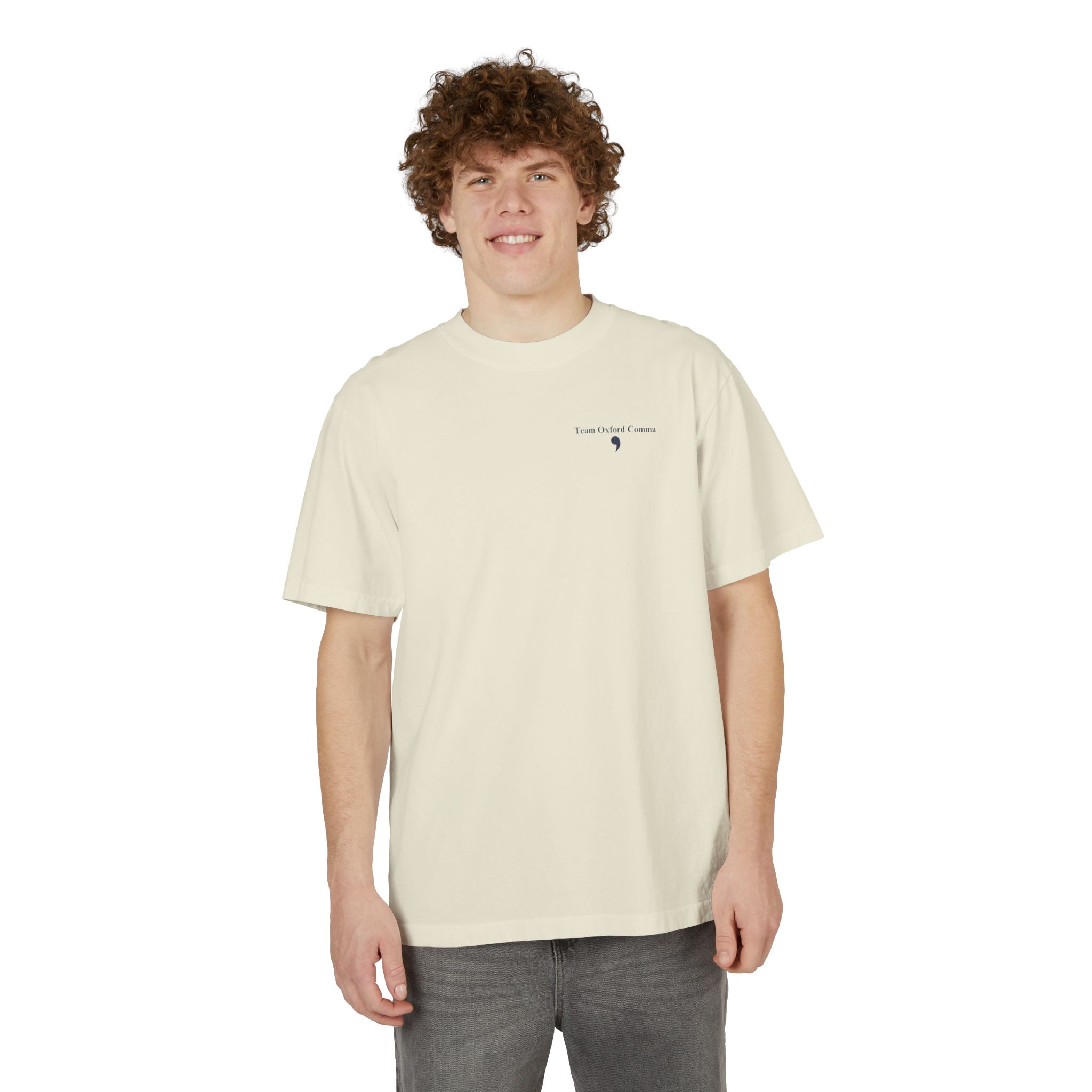 Unisex Team Oxford Comma Garment-Dyed Drop-Shoulder T-Shirt - Image 26