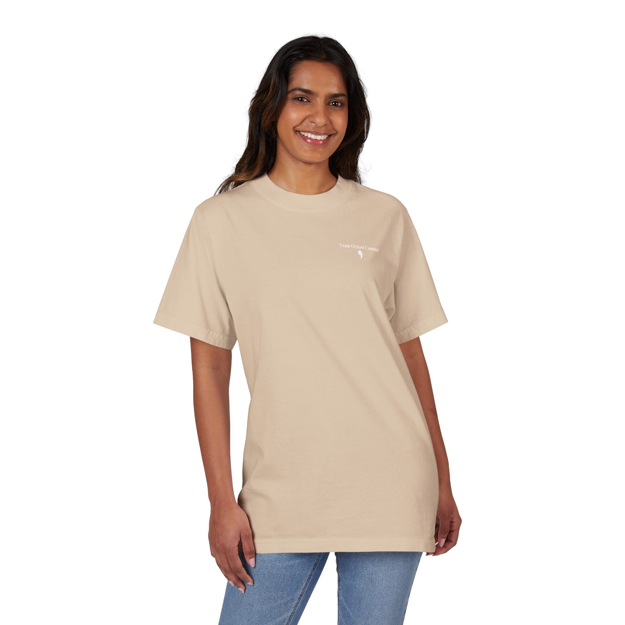 Unisex Team Oxford Comma Garment-Dyed Drop-Shoulder T-Shirt - Image 31