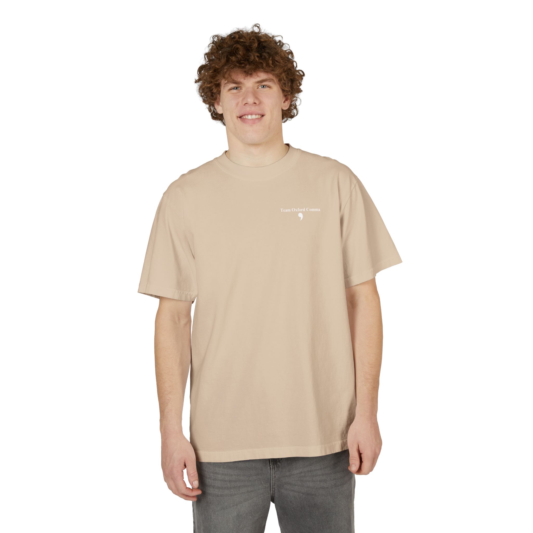 Unisex Team Oxford Comma Garment-Dyed Drop-Shoulder T-Shirt - Image 33