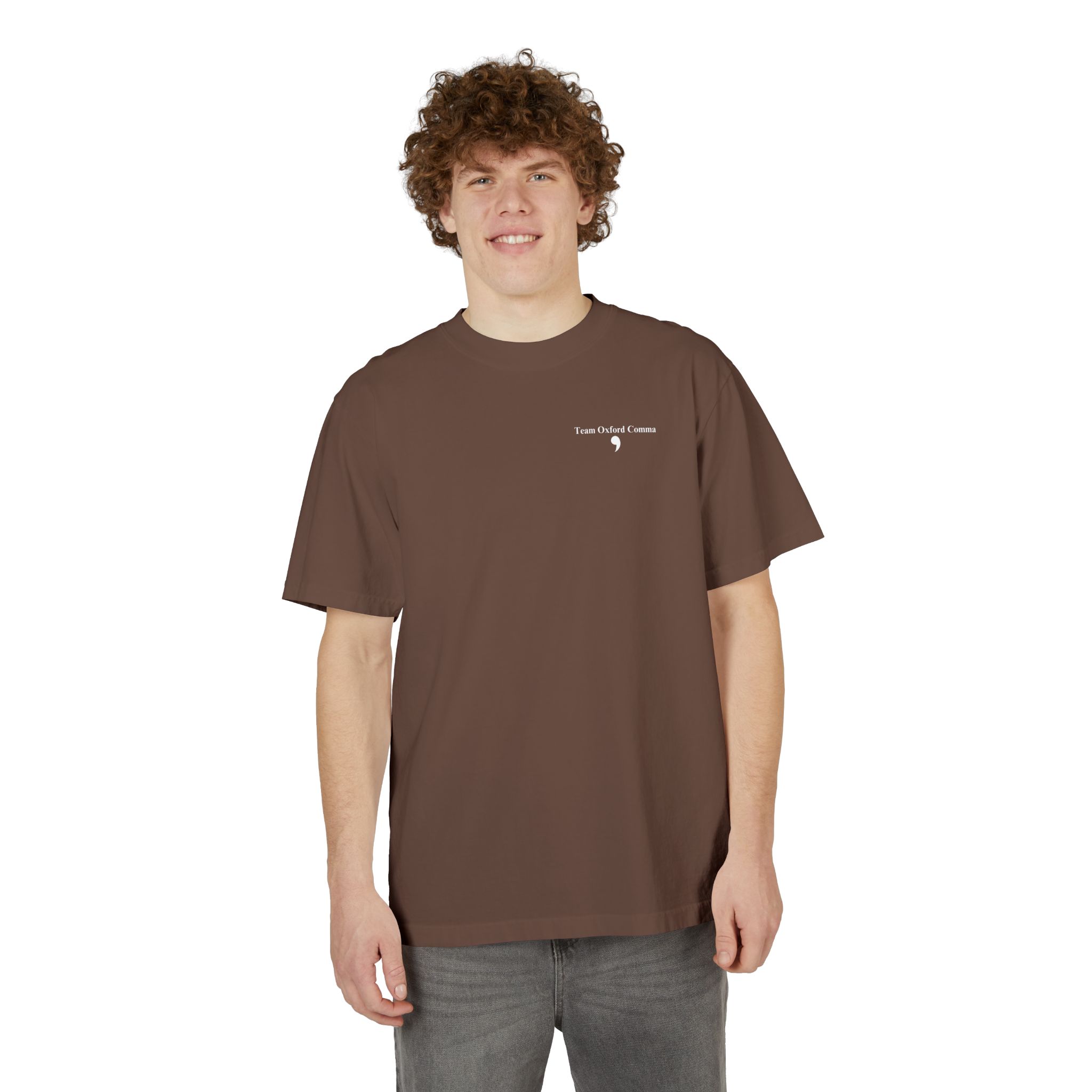 Unisex Team Oxford Comma Garment-Dyed Drop-Shoulder T-Shirt - Image 5
