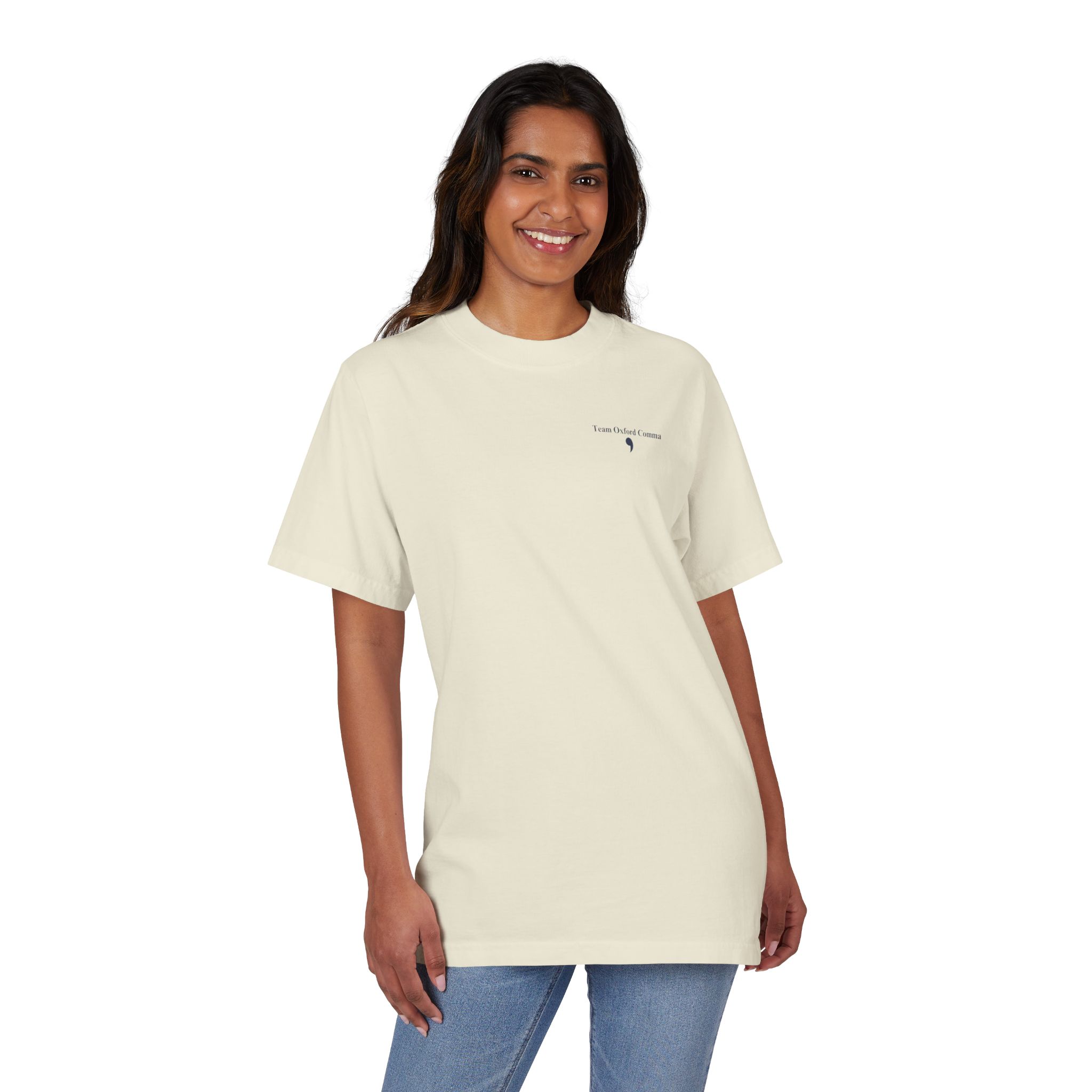Unisex Team Oxford Comma Garment-Dyed Drop-Shoulder T-Shirt - Image 24