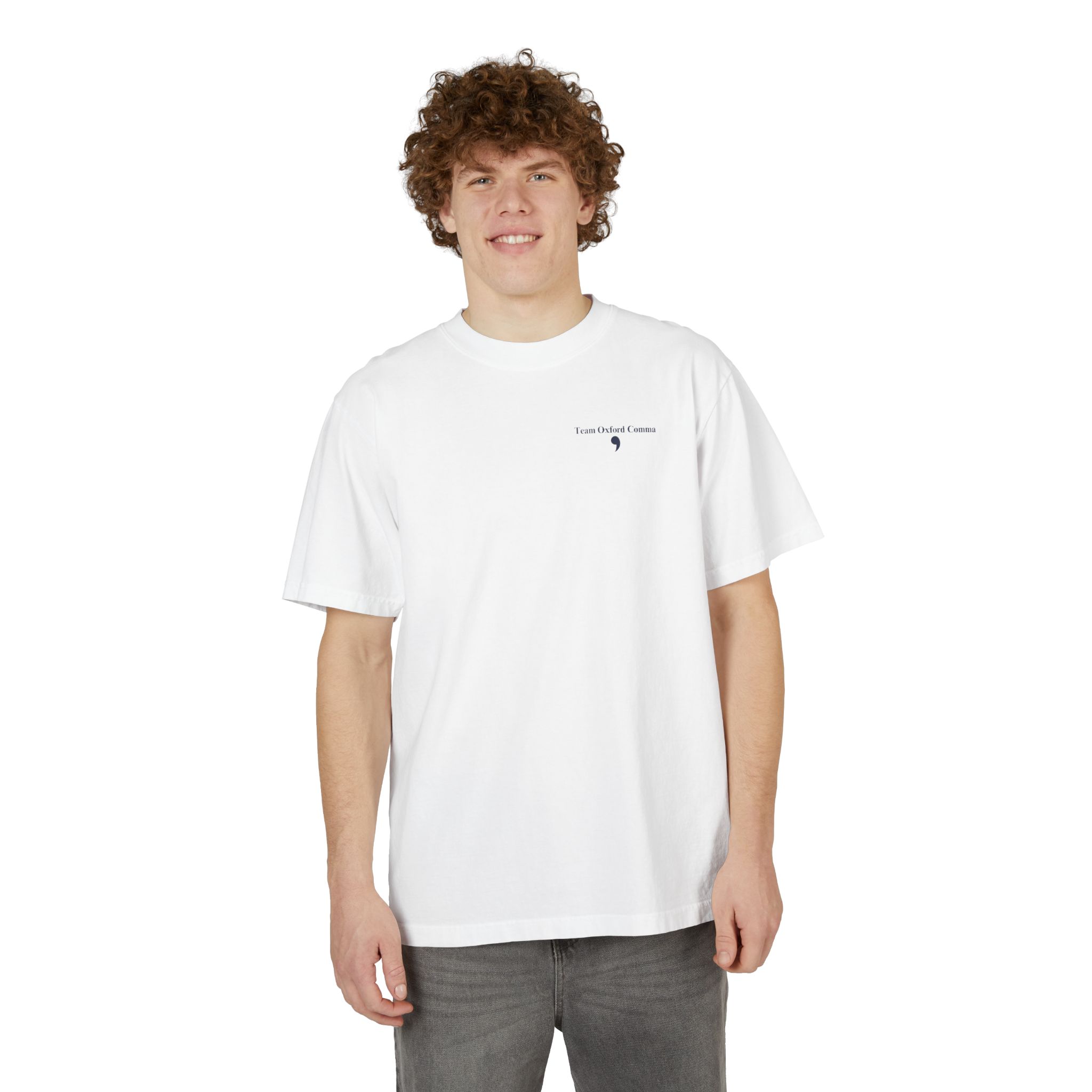 Unisex Team Oxford Comma Garment-Dyed Drop-Shoulder T-Shirt - Image 12