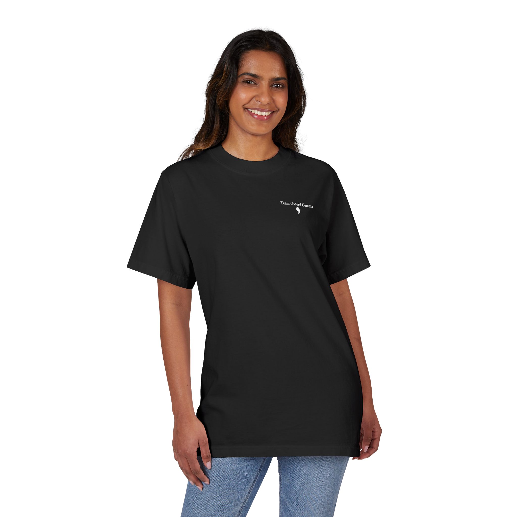 Unisex Team Oxford Comma Garment-Dyed Drop-Shoulder T-Shirt - Image 17