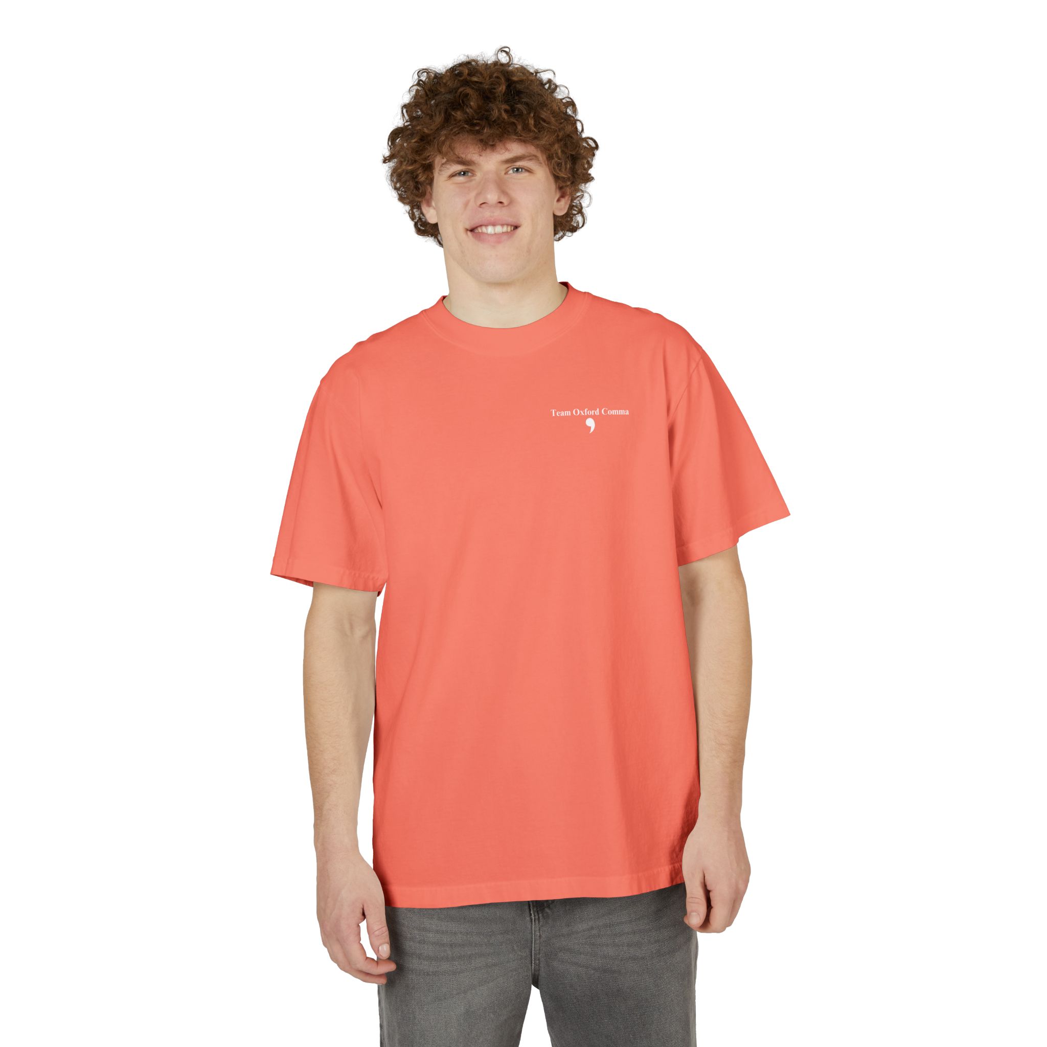 Unisex Team Oxford Comma Garment-Dyed Drop-Shoulder T-Shirt - Image 47