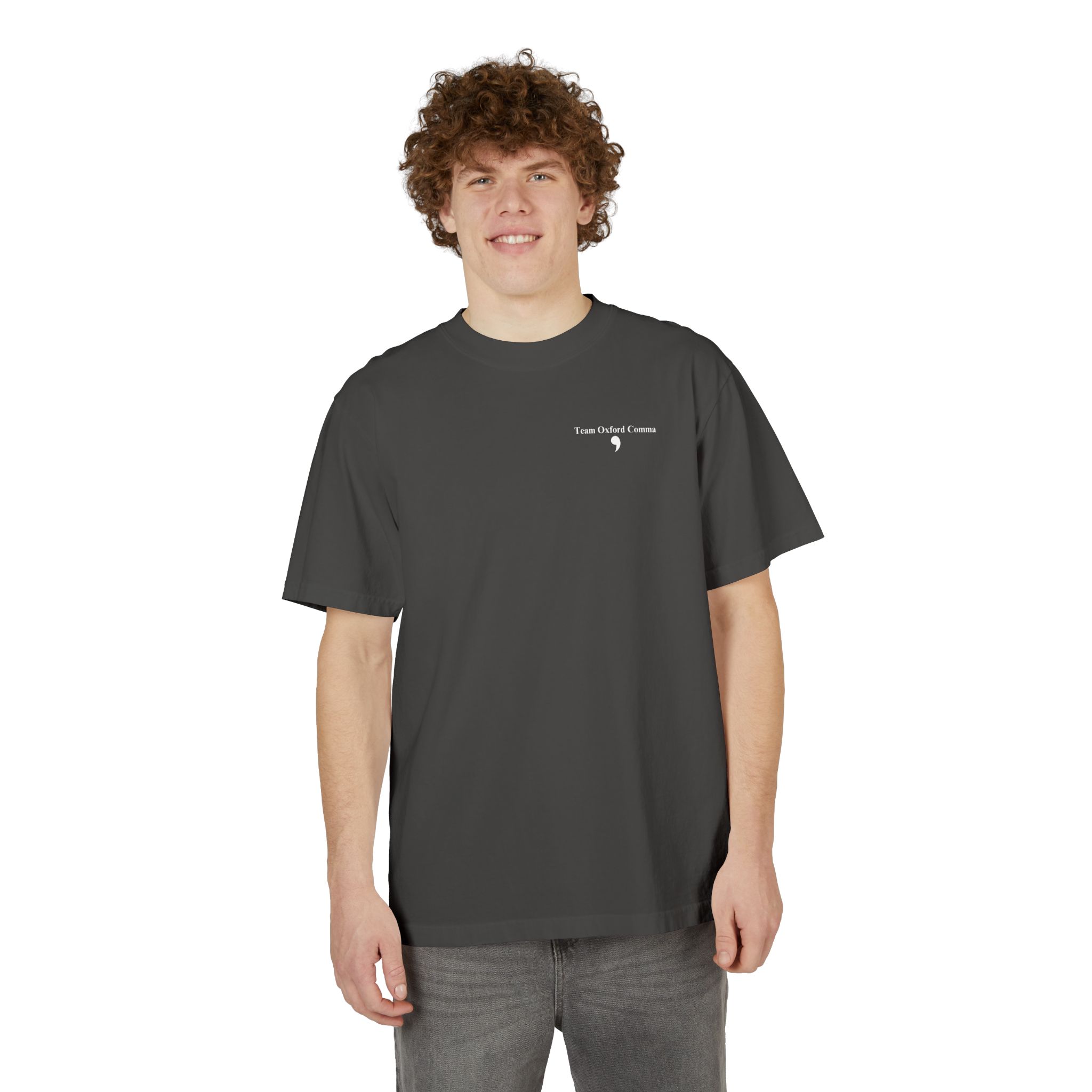 Unisex Team Oxford Comma Garment-Dyed Drop-Shoulder T-Shirt - Image 40