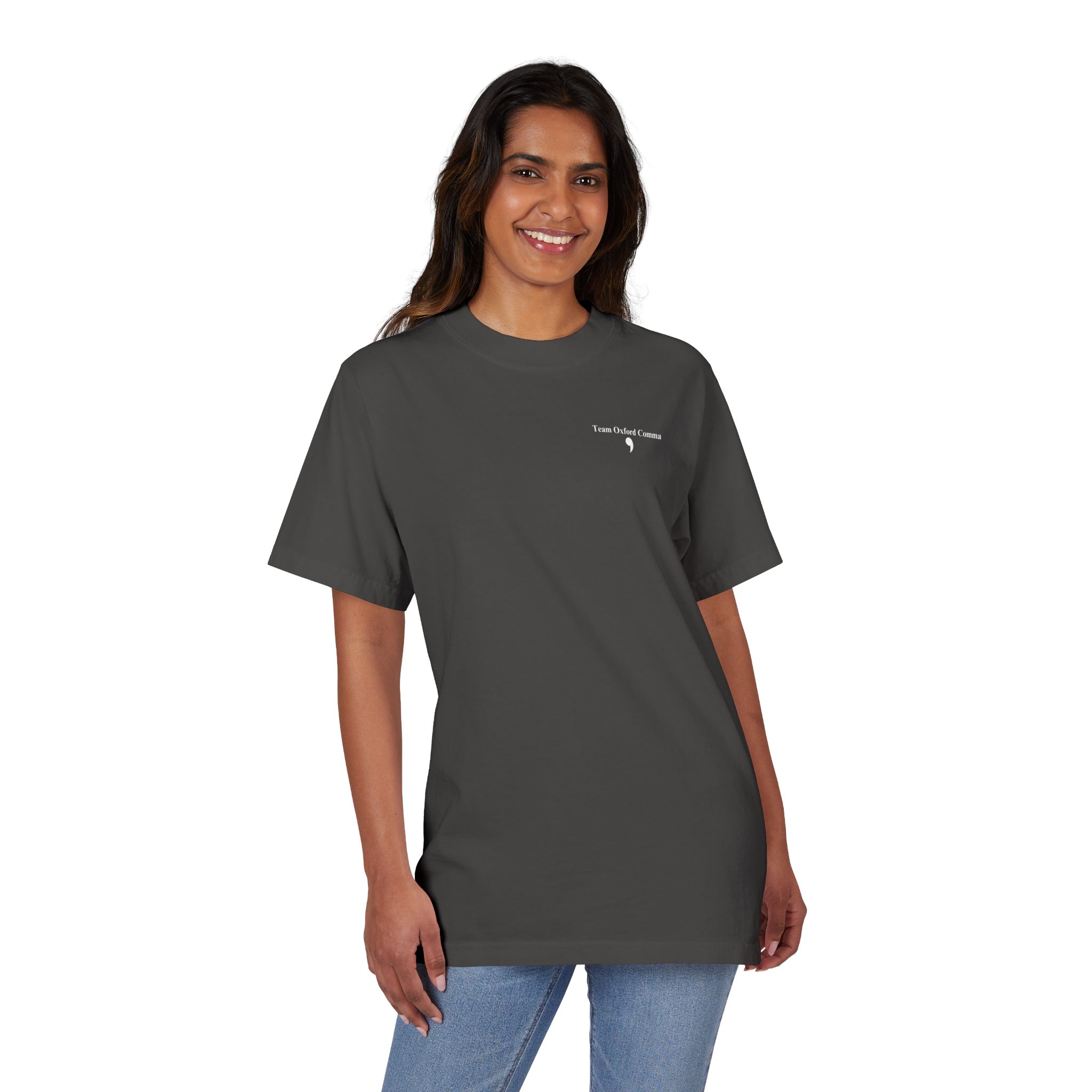 Unisex Team Oxford Comma Garment-Dyed Drop-Shoulder T-Shirt - Image 38
