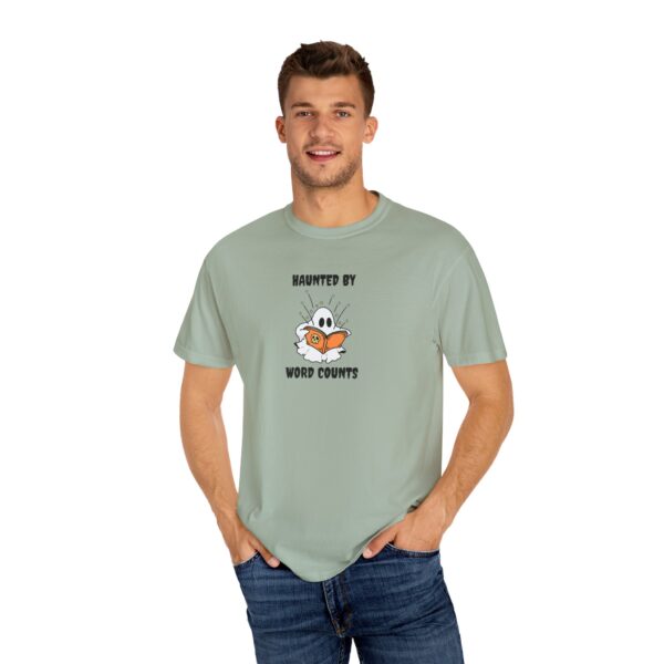 Haunted By Word Counts Unisex Garment-Dyed T-shirt - Image 38