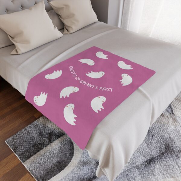 Pink Ghosts of Grants Past Minky Blanket - Image 5