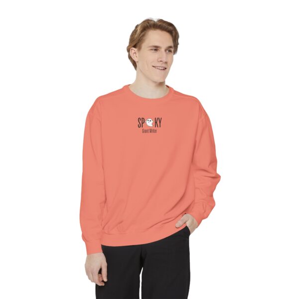 Spooky Grant Writer Unisex Garment-Dyed Sweatshirt - Image 4