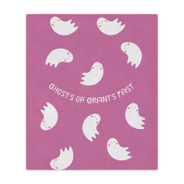 Pink Ghosts of Grants Past Minky Blanket - Image 6