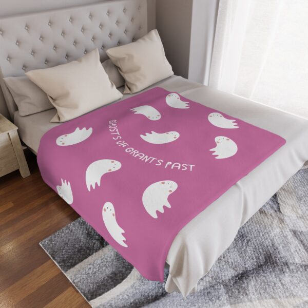 Pink Ghosts of Grants Past Minky Blanket - Image 10