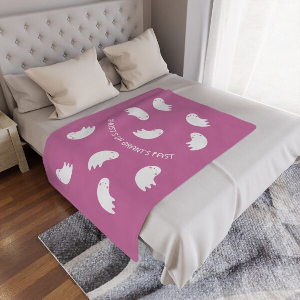 Pink Ghosts of Grants Past Minky Blanket - Image 15