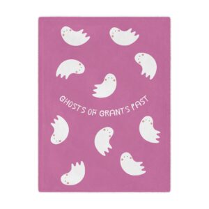 Pink Ghosts of Grants Past Minky Blanket