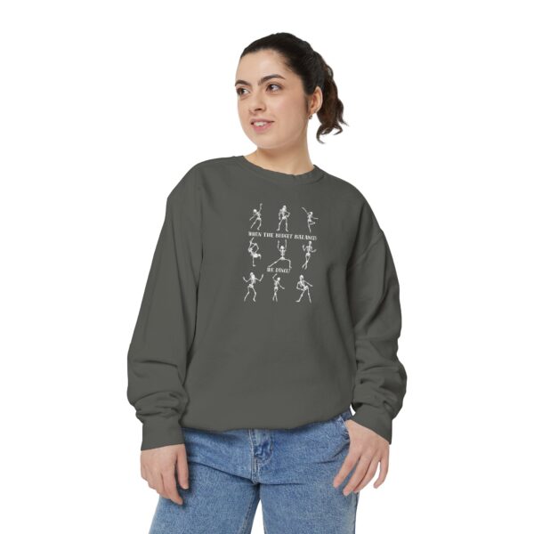 When The Budget Balances, We Dance! Unisex Garment-Dyed Sweatshirt - Image 4