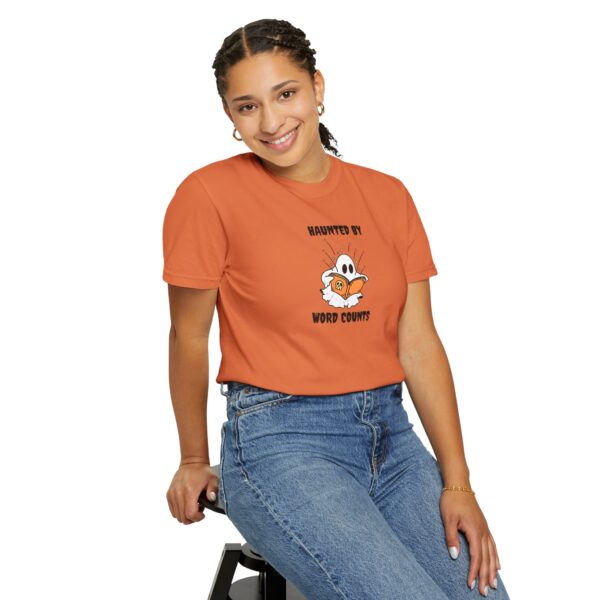 Haunted By Word Counts Unisex Garment-Dyed T-shirt - Image 6