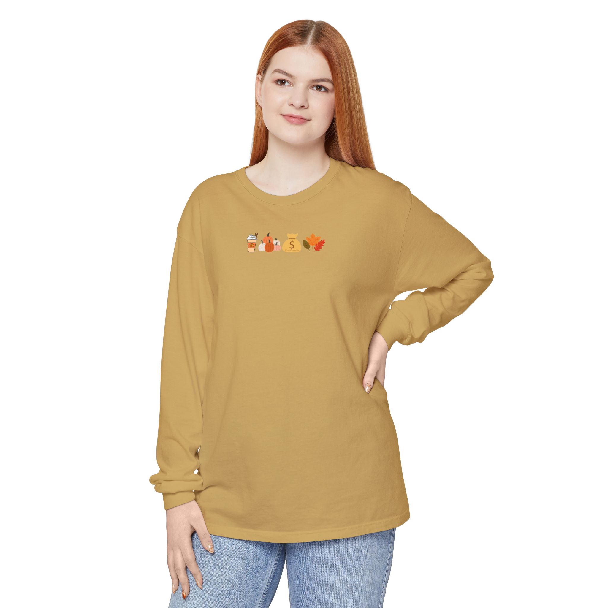 Fall Unisex Garment-dyed Long Sleeve T-Shirt - Image 27