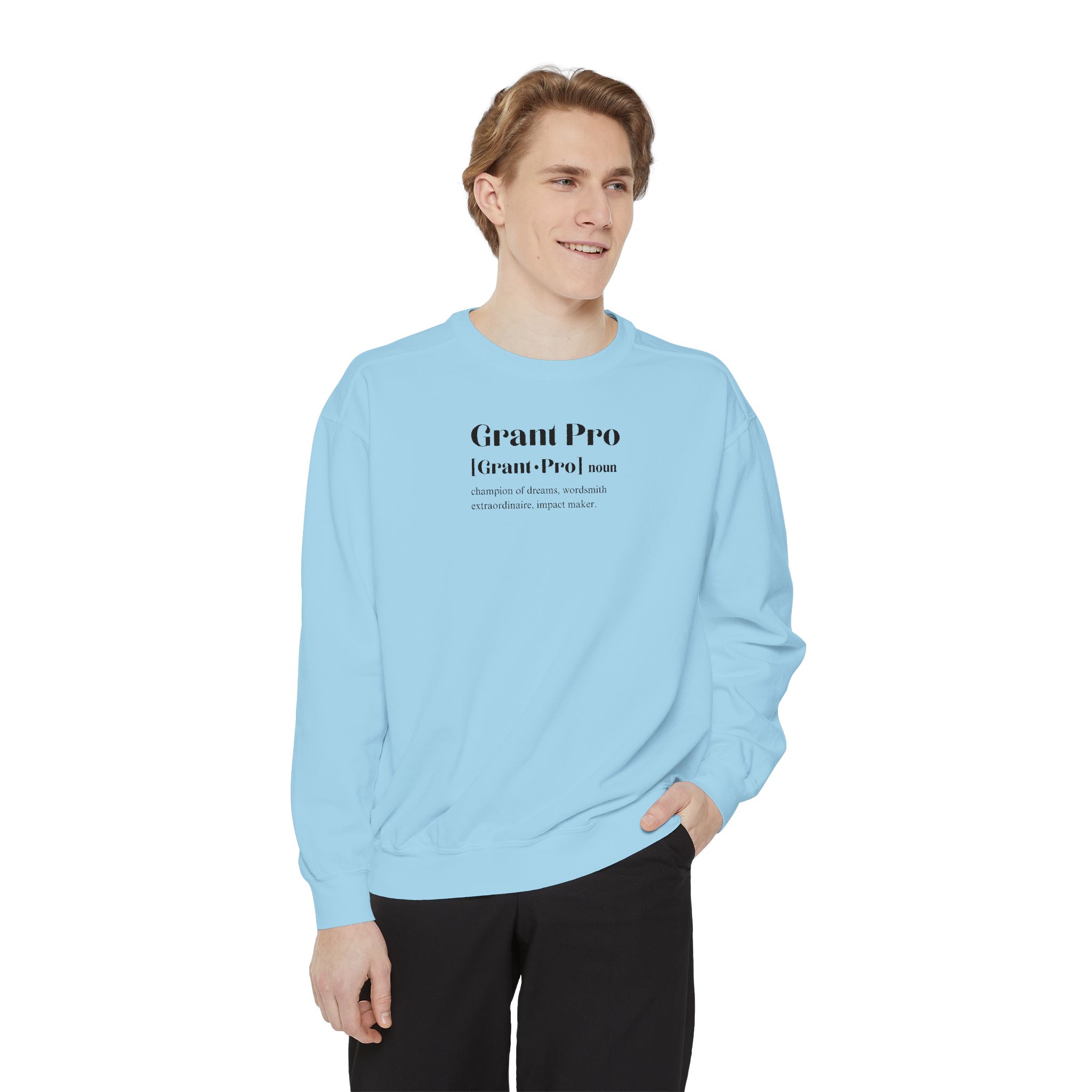 White Grant Pro Definition Unisex Garment-Dyed Sweatshirt - Image 26