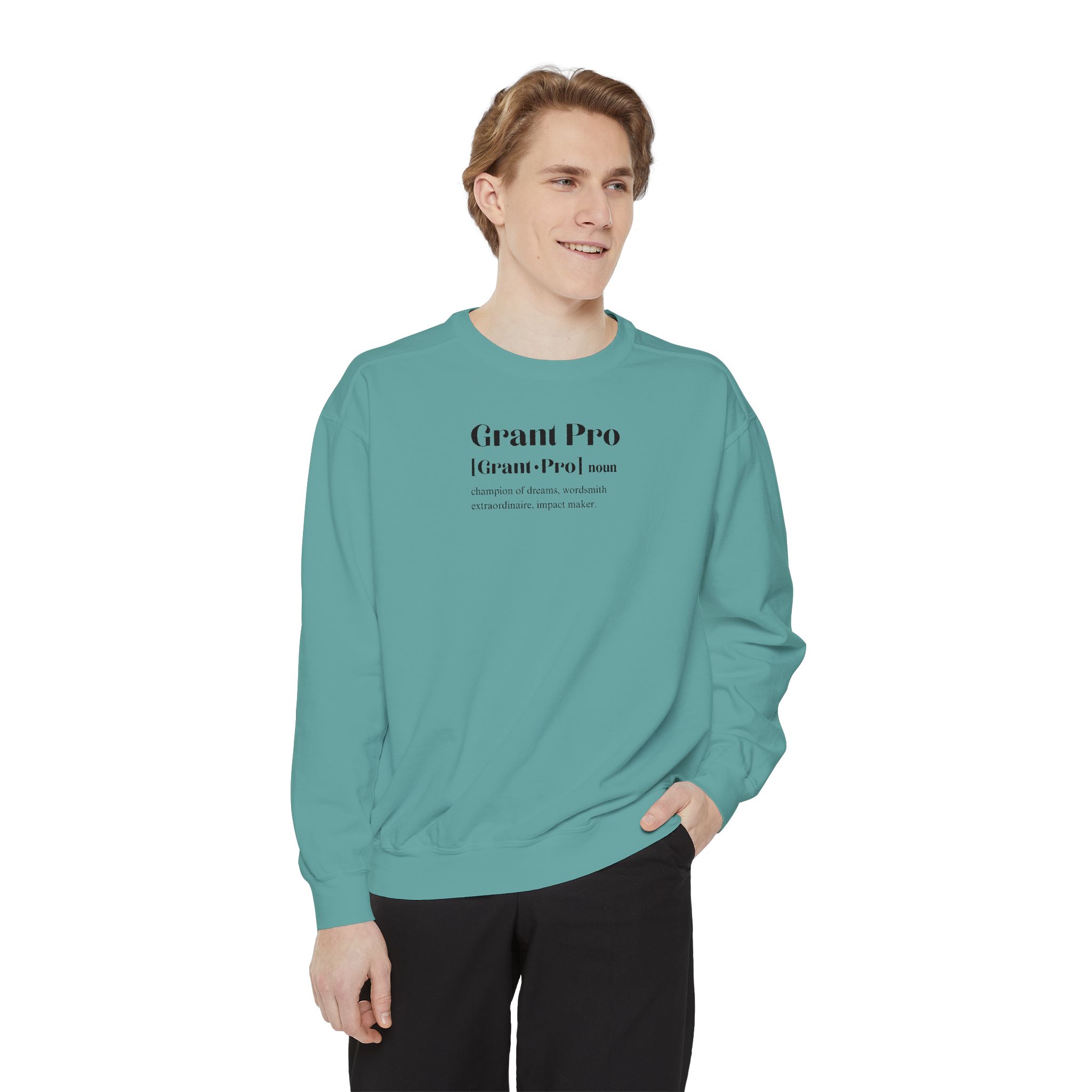 White Grant Pro Definition Unisex Garment-Dyed Sweatshirt - Image 22