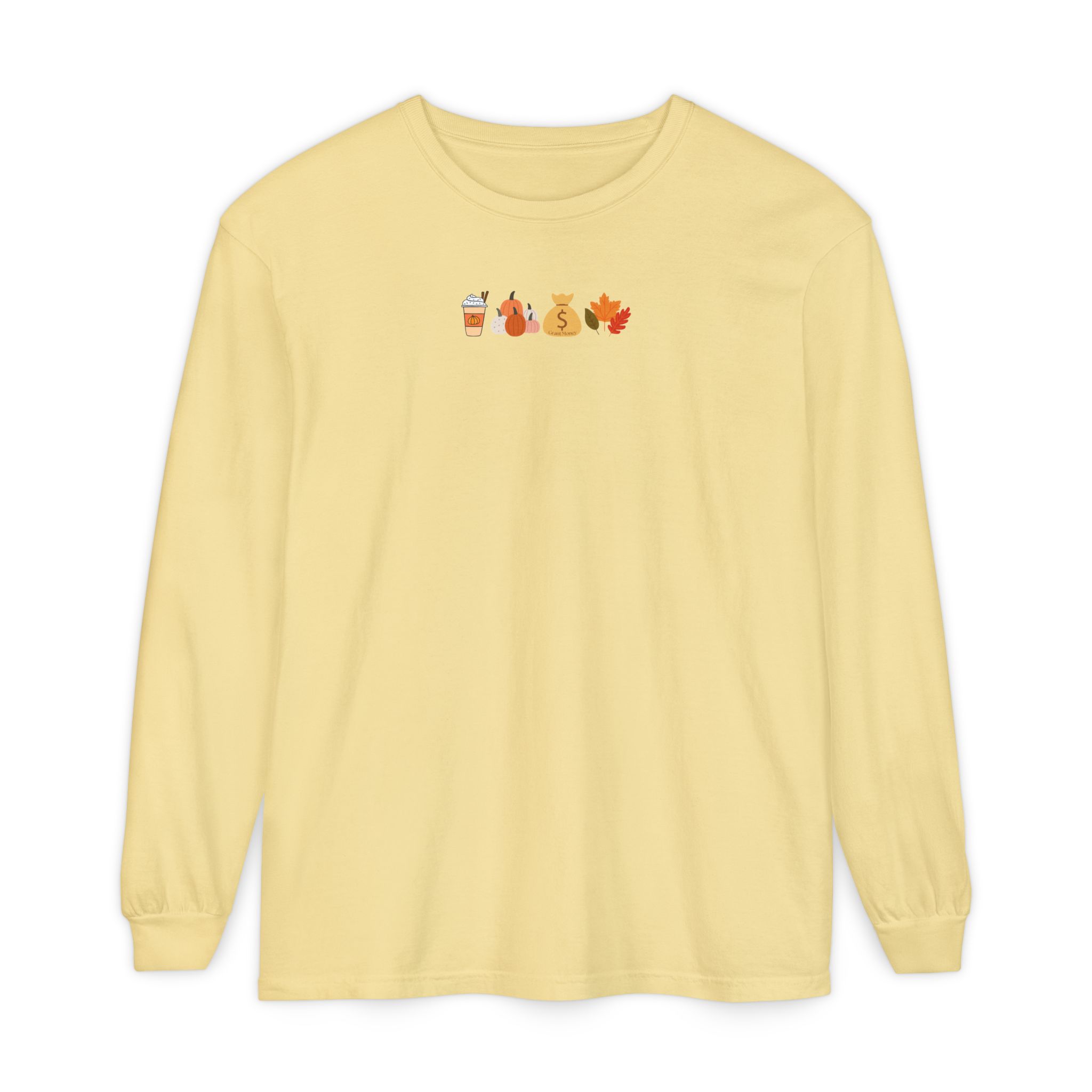 Fall Unisex Garment-dyed Long Sleeve T-Shirt - Image 37