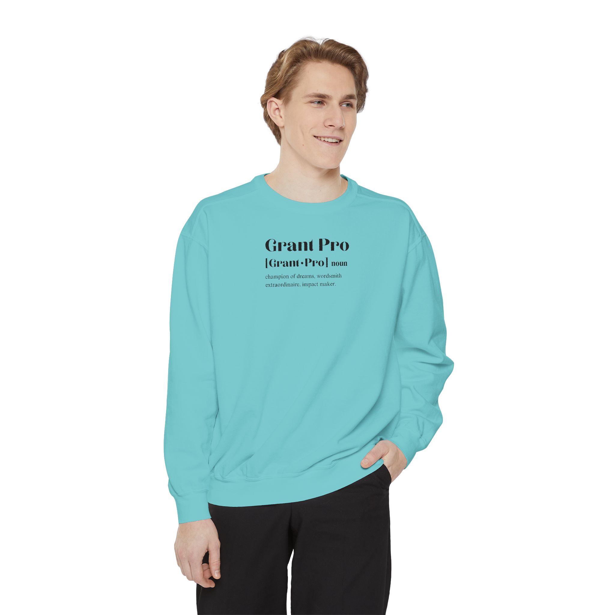 White Grant Pro Definition Unisex Garment-Dyed Sweatshirt - Image 18