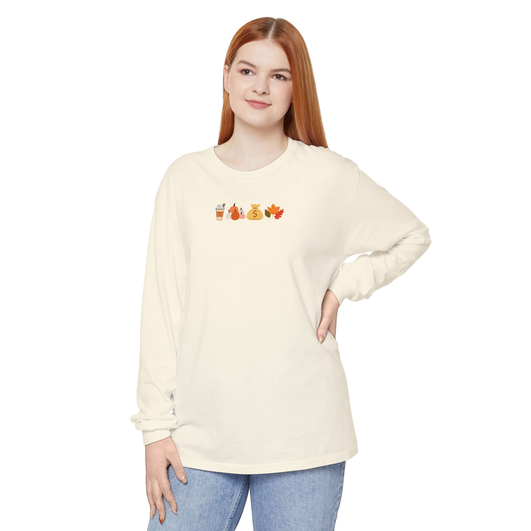 Fall Unisex Garment-dyed Long Sleeve T-Shirt - Image 21