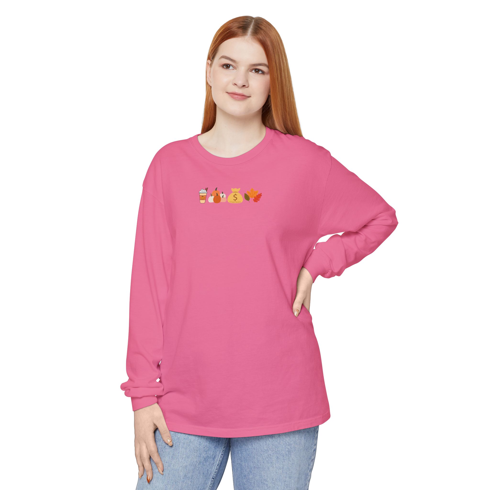 Fall Unisex Garment-dyed Long Sleeve T-Shirt - Image 57