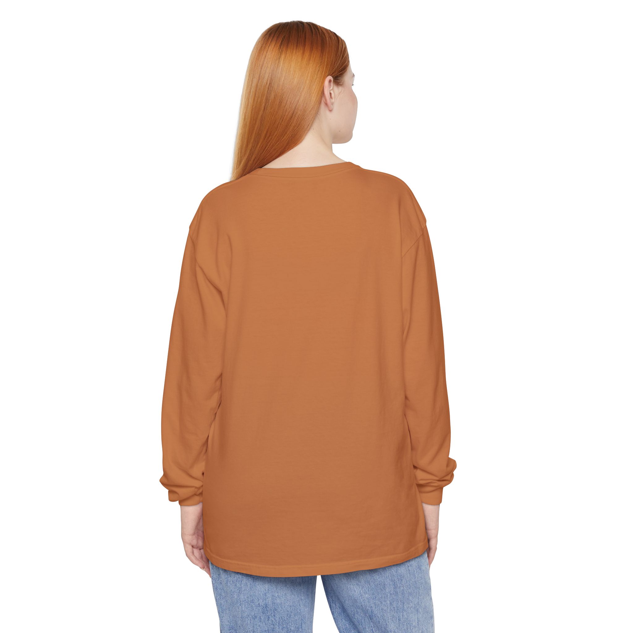 Fall Unisex Garment-dyed Long Sleeve T-Shirt - Image 5