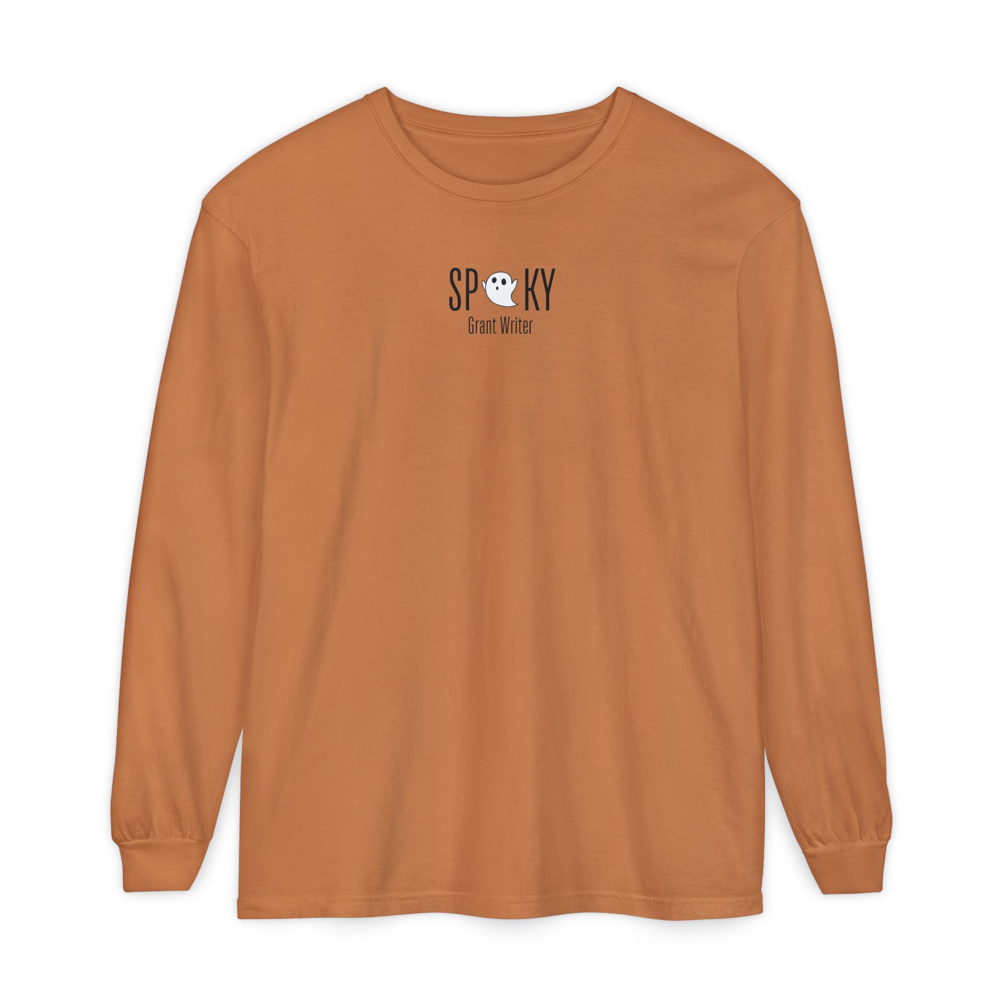 Spooky Grant Writer Unisex Garment-dyed Long Sleeve T-Shirt - Image 25