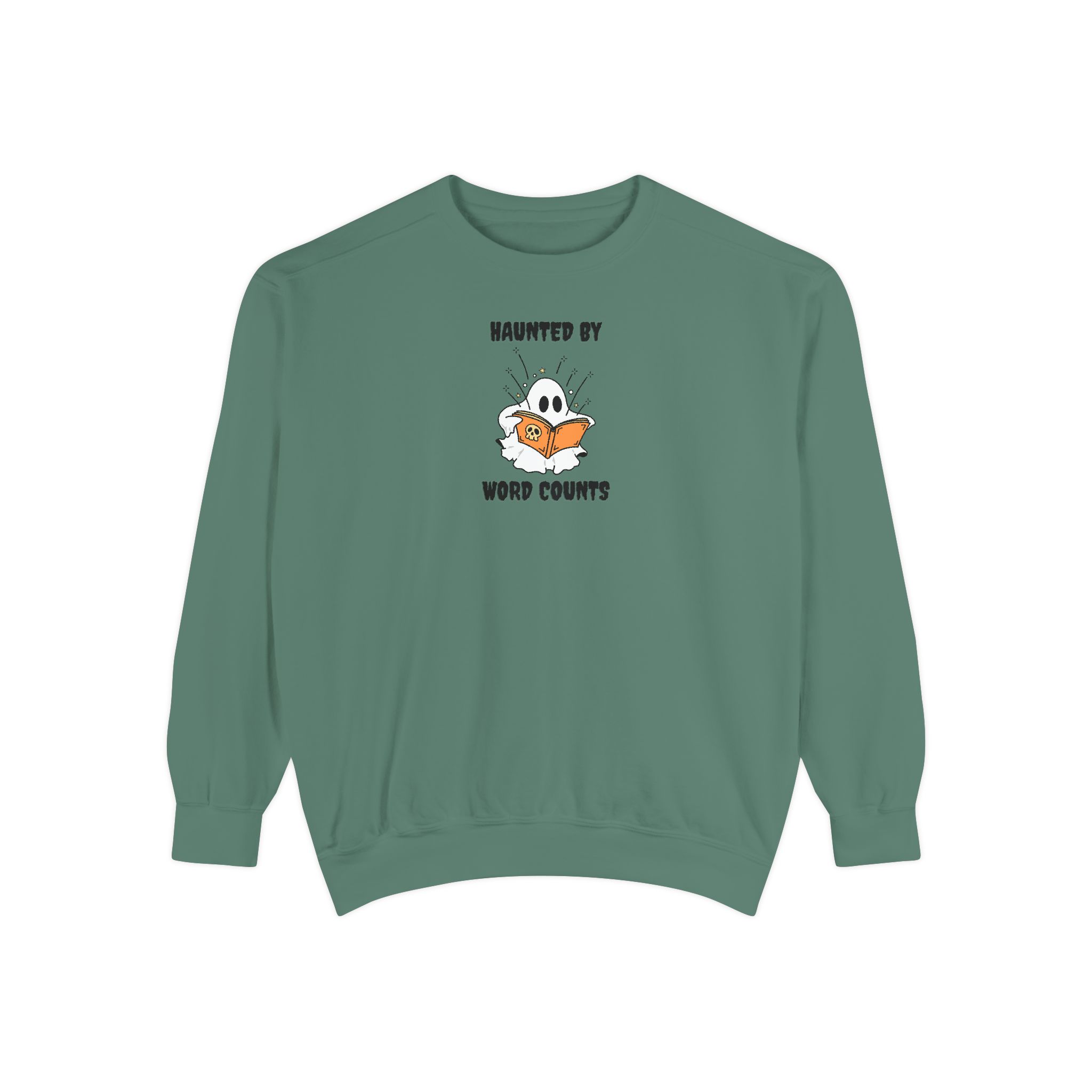 Haunted By Word Counts Unisex Garment-Dyed Sweatshirt - Image 26