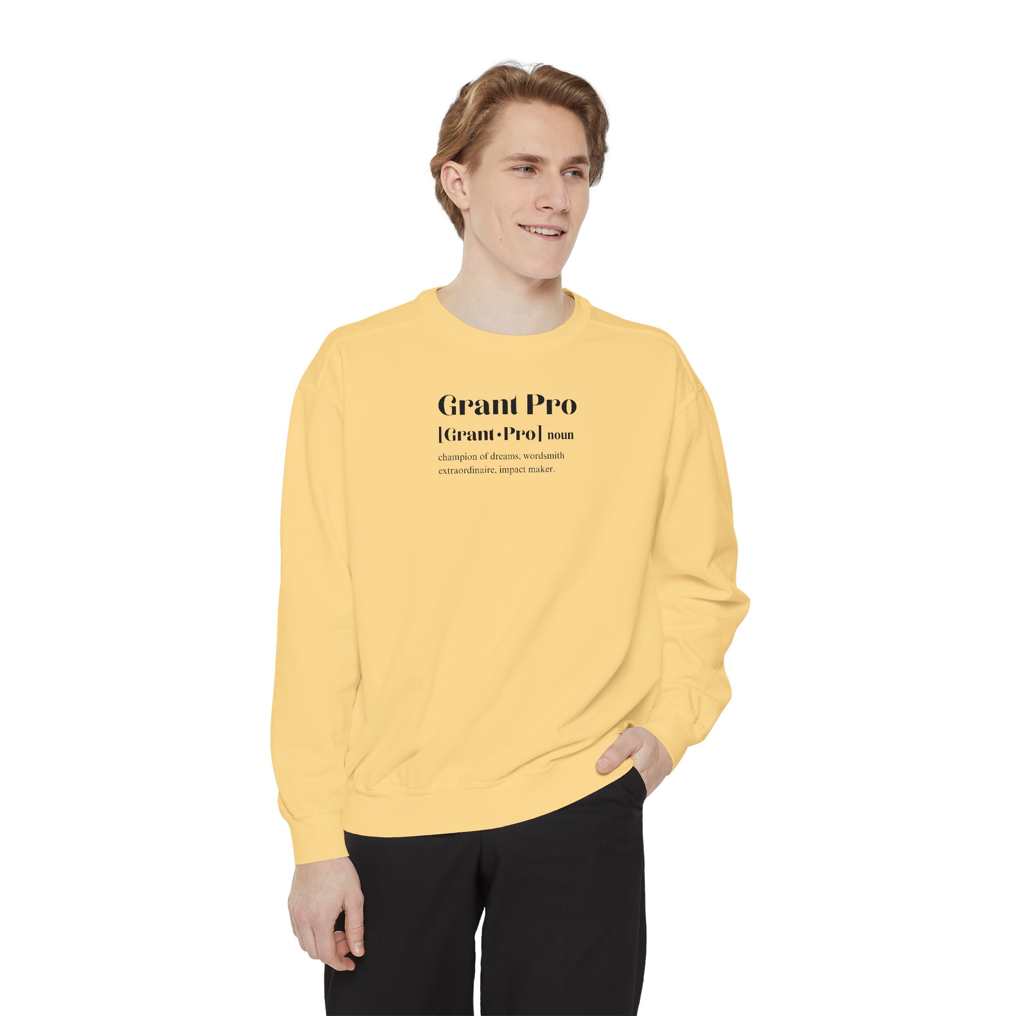 White Grant Pro Definition Unisex Garment-Dyed Sweatshirt - Image 14
