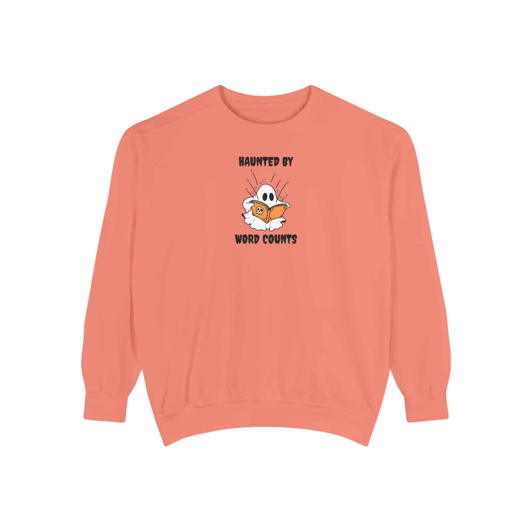 Haunted By Word Counts Unisex Garment-Dyed Sweatshirt - Image 11