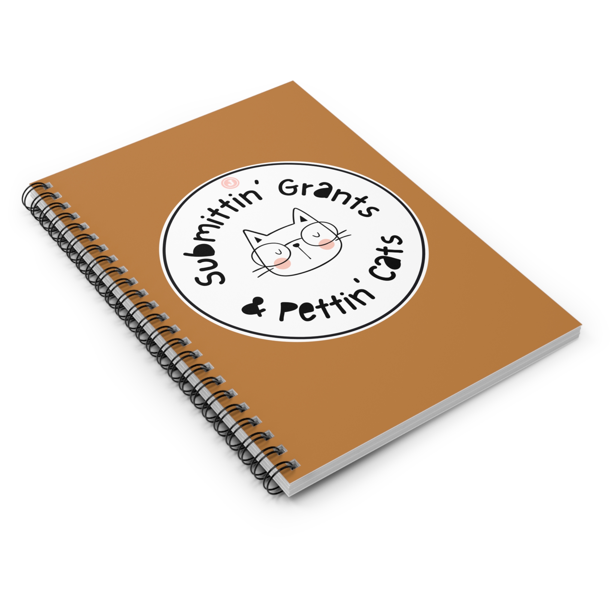 Submittin' Grants & Pettin' Cats Spiral Notebook - Ruled Line - Image 3