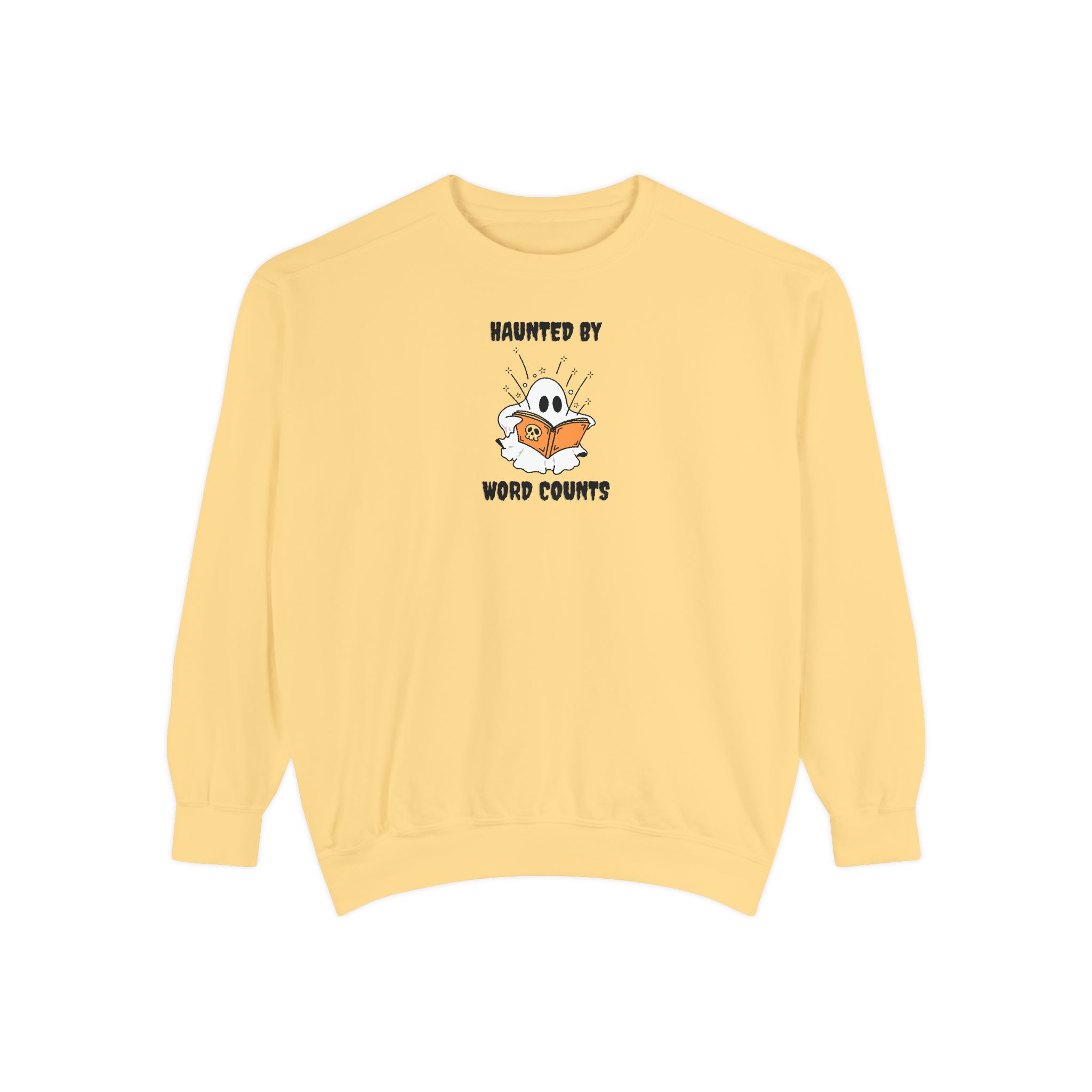 Haunted By Word Counts Unisex Garment-Dyed Sweatshirt - Image 16
