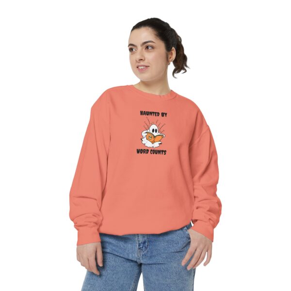 Haunted By Word Counts Unisex Garment-Dyed Sweatshirt - Image 14