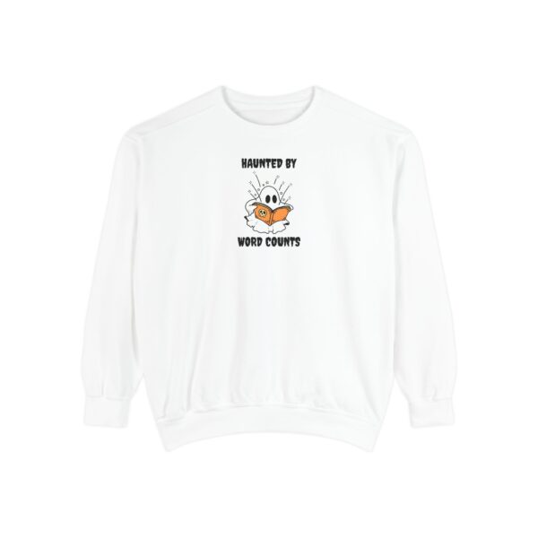 Haunted By Word Counts Unisex Garment-Dyed Sweatshirt - Image 6