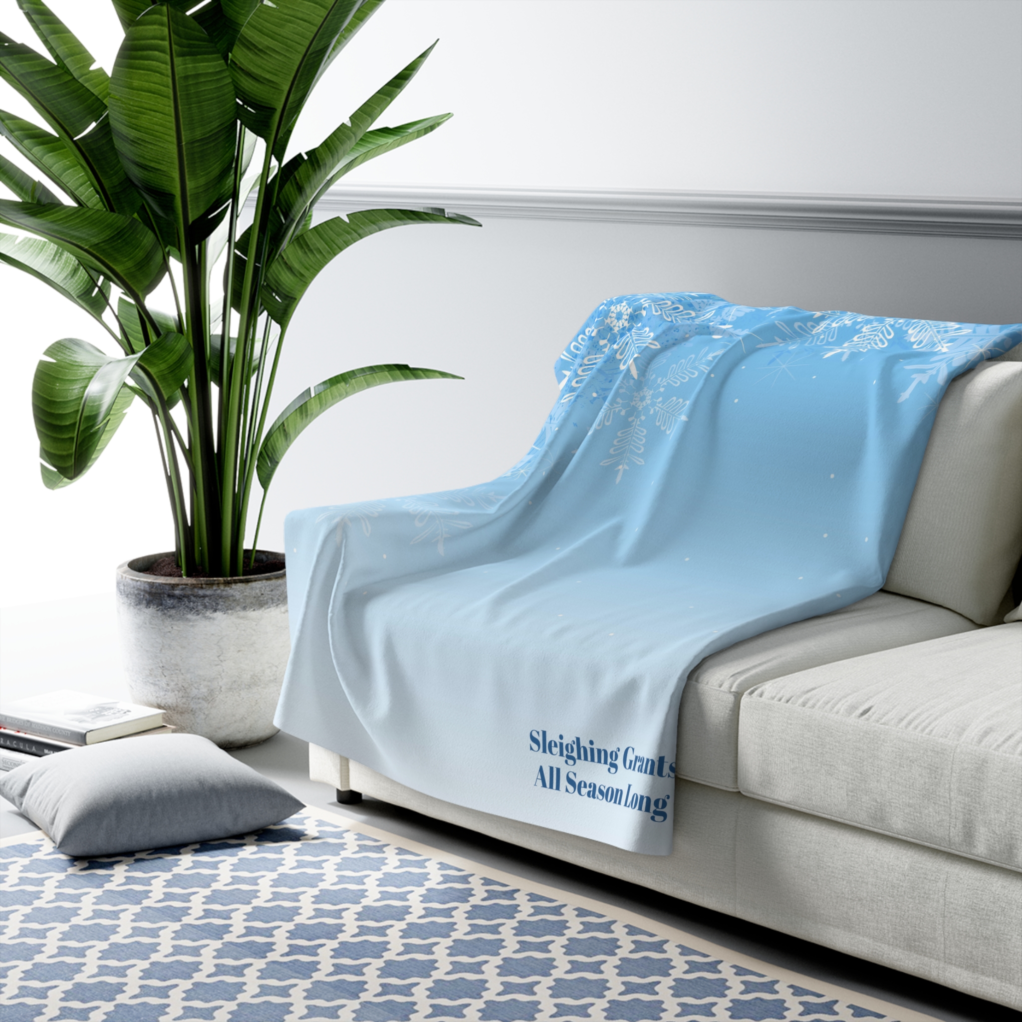 Sleighing Grants All Season Long Sherpa Fleece Blanket - Image 3