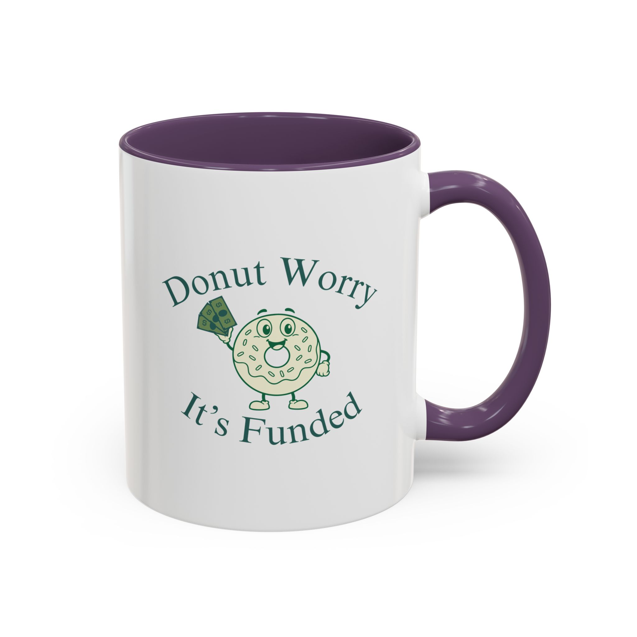 Donut Worry, It's Funded Accent Coffee Mug (11, 15oz) - Image 33