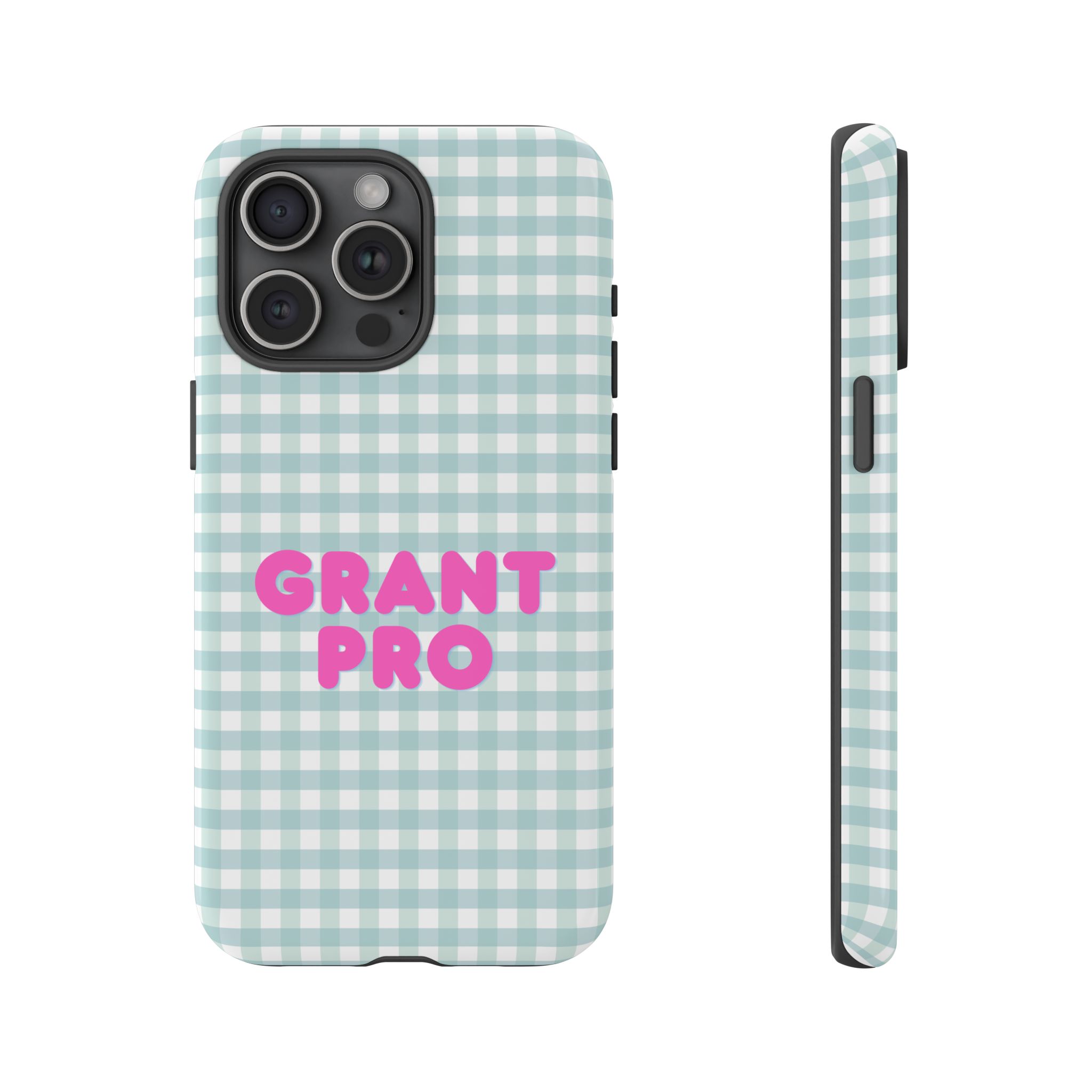 Light Blue Checkered Grant Pro Tough Case - Image 52