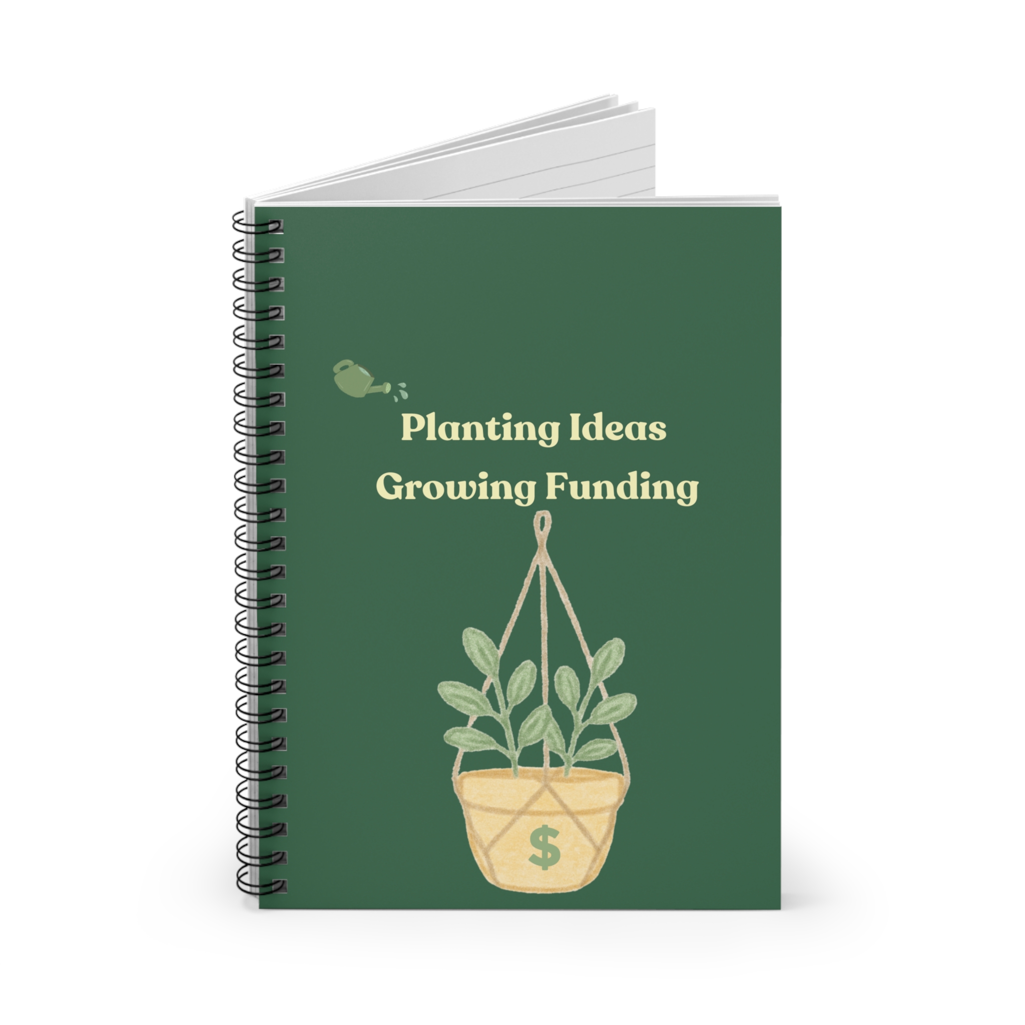 Planting Ideas Growing Funding Spiral Notebook - Ruled Line - Image 2