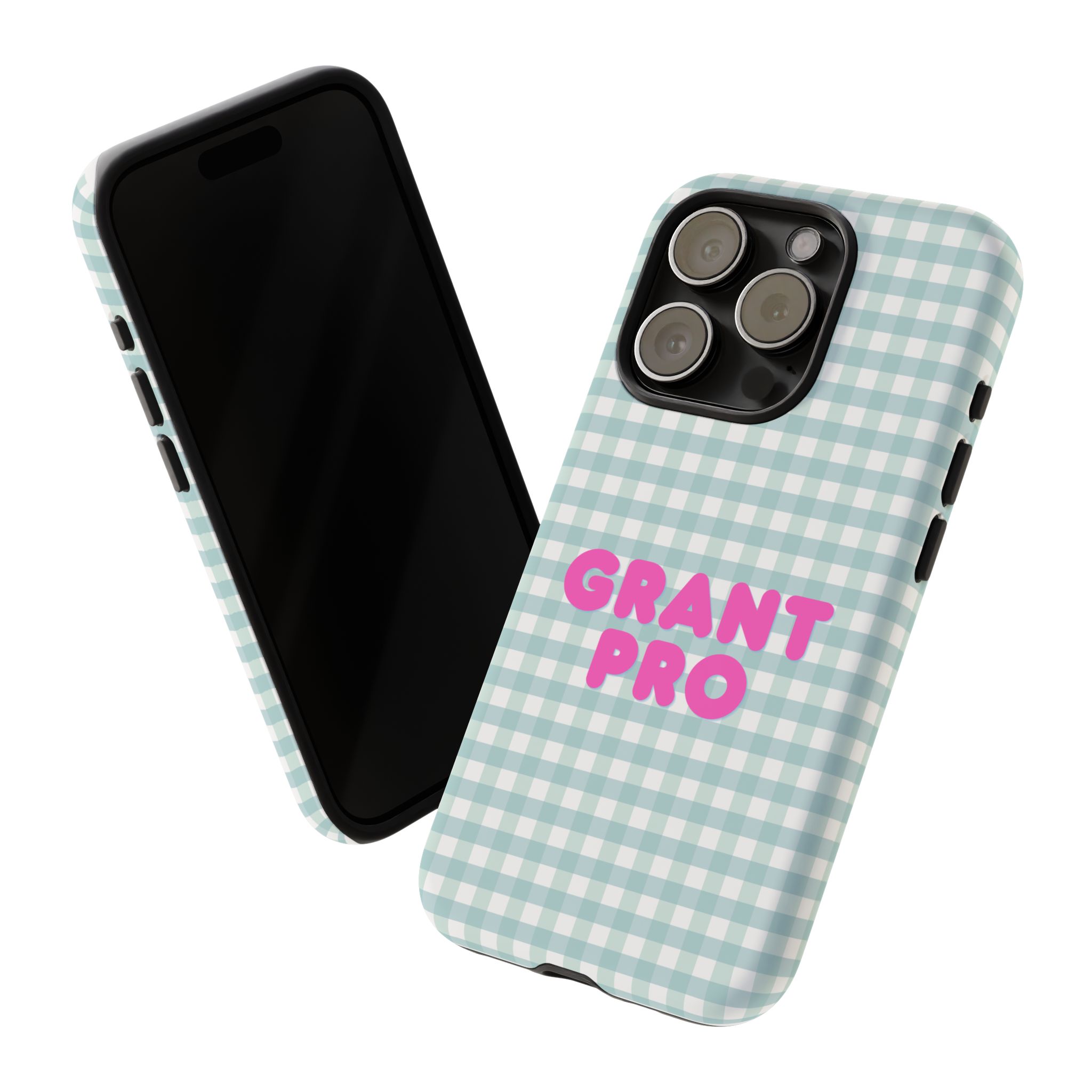 Light Blue Checkered Grant Pro Tough Case - Image 50