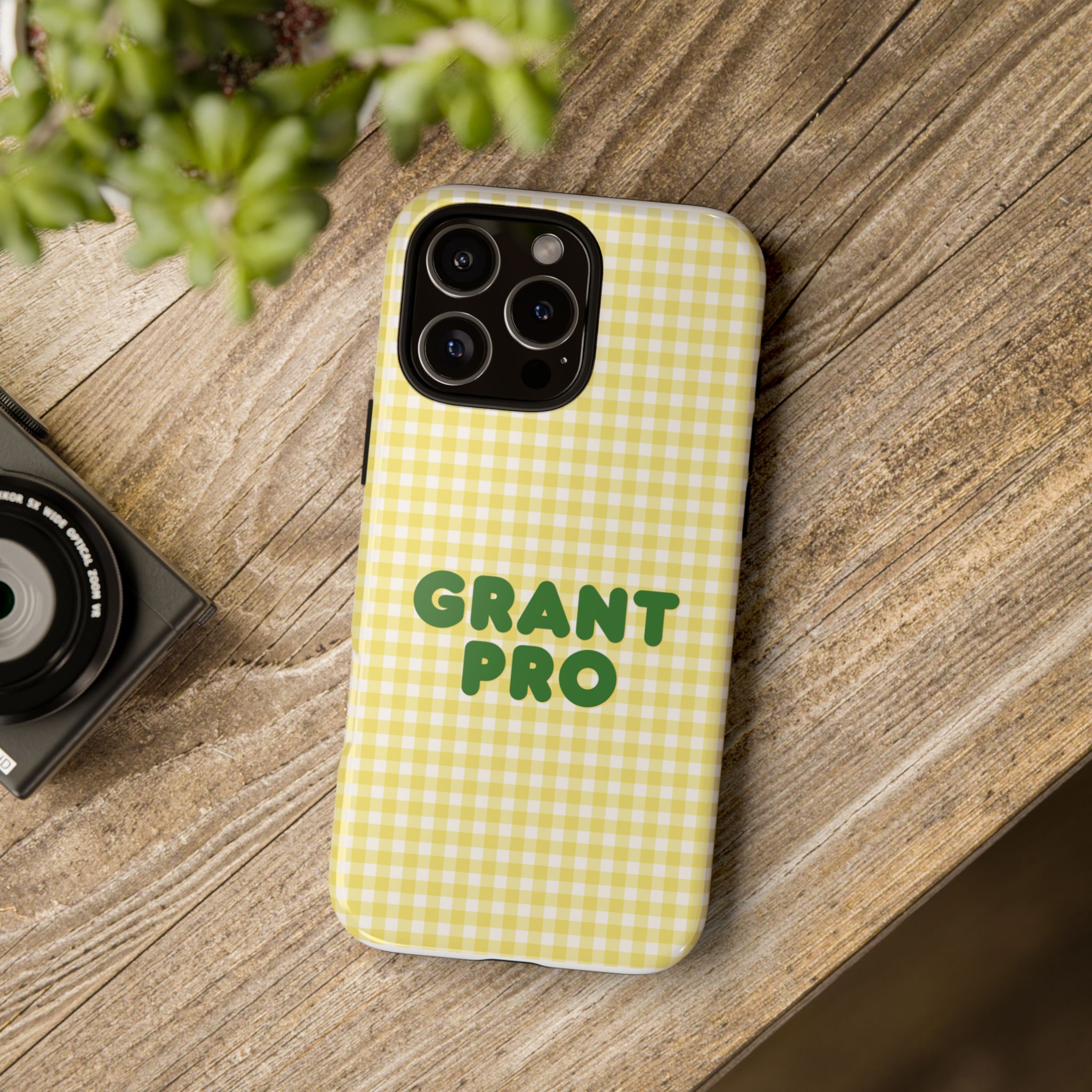 Spring Yellow Checkered Grant Pro Tough Case - Image 4