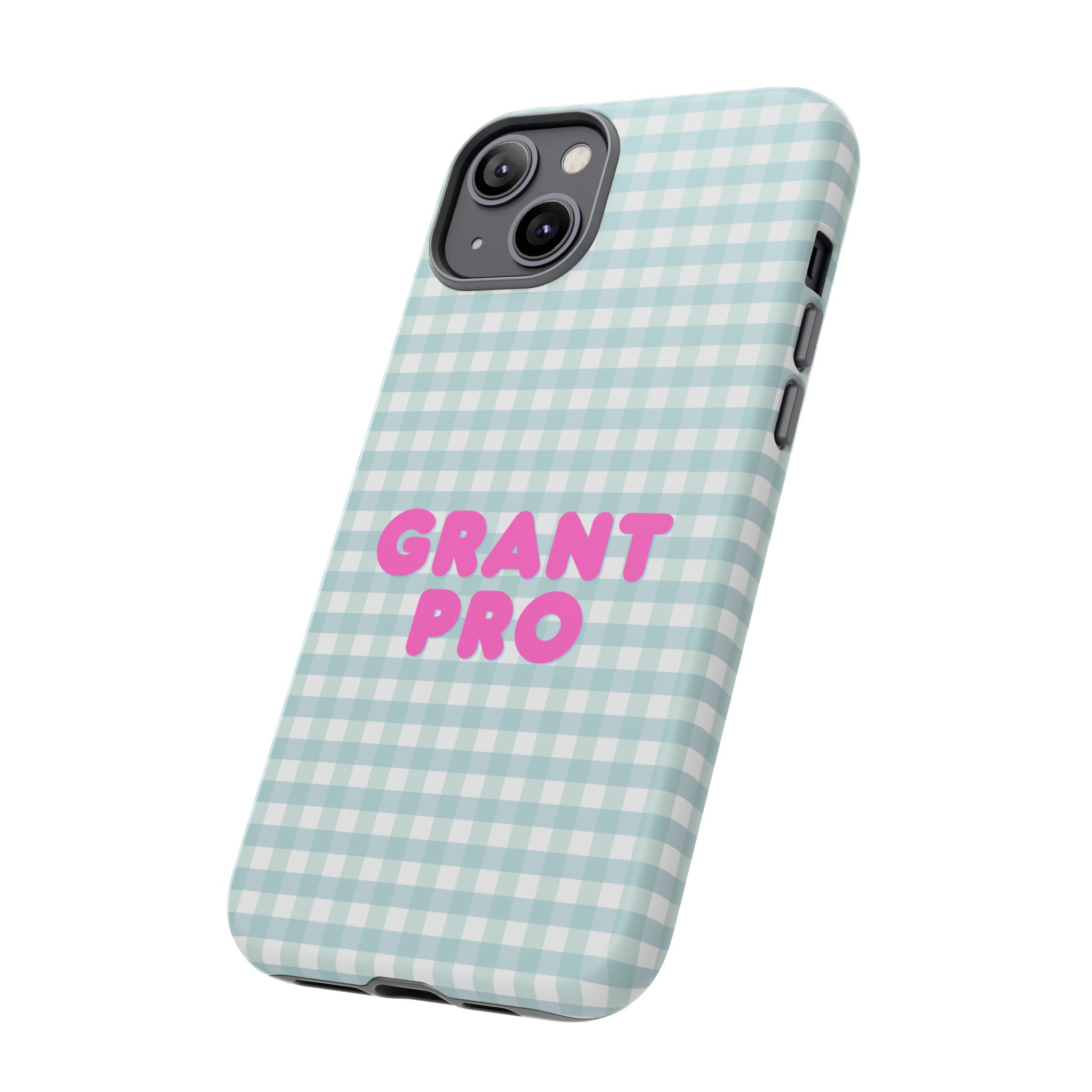 Light Blue Checkered Grant Pro Tough Case - Image 23